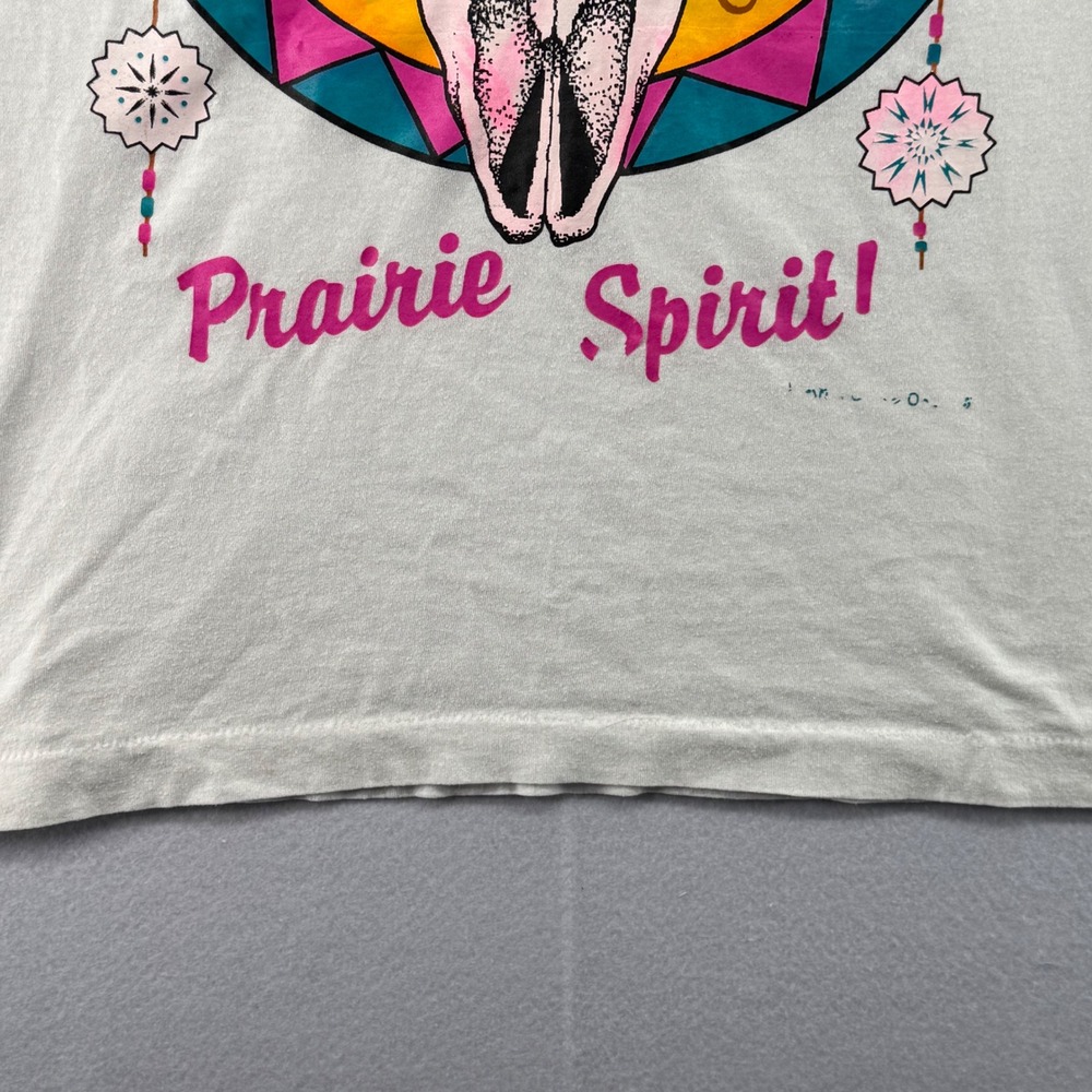 Vtg 80s Prairie Spirit T-Shirt XL USA Single Stitch Western Cow Skull Graphic - Picture 3 of 9